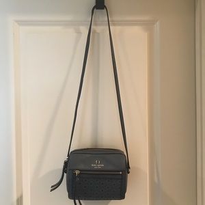 KATE SPADE Grey Crossbody with Floral Embroidery